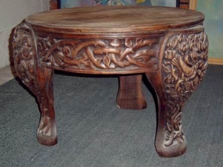 The Carved table from mahogany